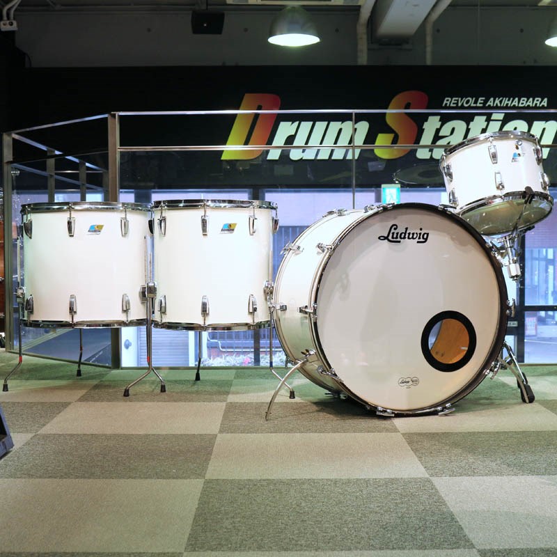 Ludwig 1970's Pro Beat 4pc Drum Kit - White Cortexの画像